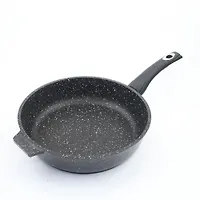 Сковорода 220мм АП "Granit Perfection black", с несъемной ручкой арт.02-2250-200
