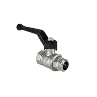 Кран шаровой латунный DeltaPro для ВОДЫ 1/2" ВР/НР рычаг, НИКЕЛИР-Й VALFEX 11Б27фт1М (96/24)