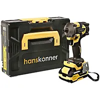 Винтоверт ударный аккумуляторный Hanskonner HCD20420BLC ударный б/щPLATINUM,18В, 420Нм,1x4Ач,кейс