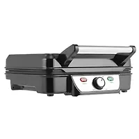 Контактный гриль Centek CT-1463, 1800 Вт 2 жаровни <280х230мм>, антипригар, нерж отдел