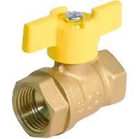 Кран лат.шаровый (11б27п) ДУ-20 (газ) (БАЗ) бабочка (г/г)(А10/1)