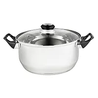 Кастрюля CLASSICA, объем 4,5 л, из нержавеющей стали со стекл крышкой, с бакелитовыми ручками арт.98