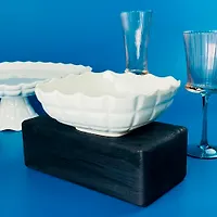 Квадратный салатник 18см КОРНЕЛИЯ в под.уп.(х36) Фарфор арт.163-054