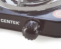Плитка электрическая Centek CT-1508 Black 1 конфорка ТЭН 140мм, 1000Вт, индикатор работы