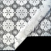006 white Клеенка ПВХ в рулоне LACE 1,32*22 м