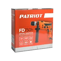 Дрель электрическая ударная PATRIOT FD 750h, с ударом, мощность 710Вт, 0-2800об/мин,44800 уд/мин, ма