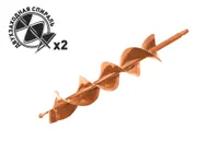 Шнек д/грунта Carver GDB-100/2 двухзаходный (d пос=20мм, D=100мм, L=80см)