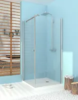 Душевое ограждение DOMANI-Spa Expanse 99 вадрат, прозрачное стекло 6 мм без поддона  90*90*218см