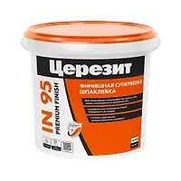 Шпатлевка Церезит Premium финишная готовая Супербелая IN 95, 1,5 кг 3040198