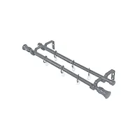 Карниз LEGRAND кованый раздвижной d16/19мм 1,6-3,0м 2 ряд цилиндр т/у серый Ле-Гранд