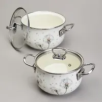 Набор кастрюль эмалированный, серия "Dandelion" 4пр. 2,0/2,8л диа.18/20см 943-100