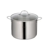 Кастрюля нержавеющая сталь, 12 л, крышка стекло, Daniks, Профессионал, GS-01338-28HCA -12L, индукция