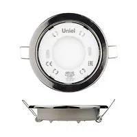 Светильник ультратонкий встраиваемый GX53/H2 BLACK CHROME 10 PROM (UL-00005055)
