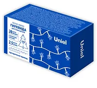 Гирлянда светодиодная, 2,5м. 20 светодиодов ULD-S0250-020/STA WHITE IP20 UL-00009935