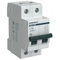 Автоматический выключатель ВА47-29М 2P 10А 4,5кА C GENERICA