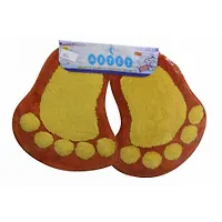 Коврик "Лапки" 50х80см кирпич (оранж)