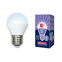 Лампа светодиодная LED-G45-7W/DW/E27/FR/NR Дневной белый свет (6500K) Серия Norma