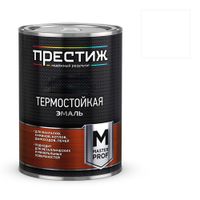 Эмаль ТЕРМОСТОЙКАЯ до 400 С "Престиж" белая 0,4 кг.