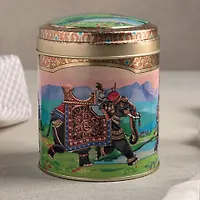 Банка для сыпучих продуктов "Индийский слон 2" кругл d=10 см, h=11 см, V=0,8 л арт.4704943 г.Екатери