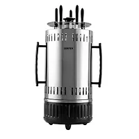 Электрошашлычница Centek CT-1460 1000Вт, Кварц нагр, Рецепты, 5 шамп (310мм), вращ 12раз/мин+ колба!