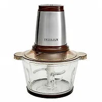 Измельчитель DELTA LUX DE-7400 коричневый, чаша стекло, 1,8л, 500Вт., двойной ножевой блок