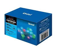 Гирлянда светодиодная ULD-S0280-020/DTA RGB IP20 BALLS (20 светодиодов, 2,8м, RGB) 07921