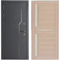 Дверь металлическая КУПЕР Муар 110Б Капучино 960 L