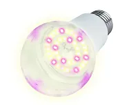 Лампа светодиодная для растений Uniel LED-A60-15W/SPFB/E27/CL PLP30WH, форма A, 15 Вт