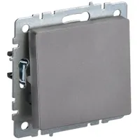 BRITE Выключатель 1-клавишный проходной 10А ВС10-1-6-БрС сталь Iek