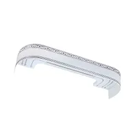 Карниз LEGRAND Монарх с поворотами 2,4 м хром