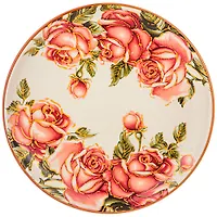 Тарелка подстановочная "Корейская роза" 26*26 см. высота=3 см. 358-1701