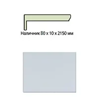 Наличник Эко шпон  телескоп Ясень Белый Леском