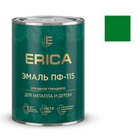 Эмаль ПФ-115 ERICA глянцевая ярко-зеленая 1,8 кг