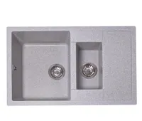 Мойка GranAlliance G-51 (765 х490мм) двухсекционная ,серая с сифоном