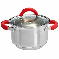 WEBBER BE-340/2 Кастрюля из нерж стали со стеклянной крышкой (d=16; 2,2 л) (6)
