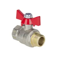Кран шаровой Tebo полный проход ВН/НАР 3/8" бабочка (20/160)