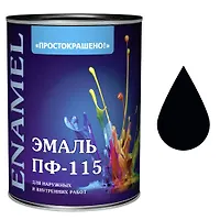 Эмаль "Простокрашено!" черная БАУ 2,7 кг (4308)