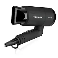 Фен BRAYER 3040BR 1400Вт, 2 скорости, узкий концентратор, складная ручка, съемный фильтр, 1,8м