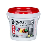 "DALI" краска акриловая интерьерная-стены-потолки белоснежная 0,9 л. (20910)