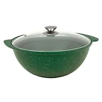 Казан для плова 4,5л, со стекл.крышкой, АП "Изумруд" "Kukmara" к47и
