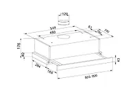 Вытяжка кухонная встраиваемая Оазис UV-60W, белая
