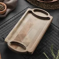 Поднос для подачи 30x15x1,8 см, массив березы, цвет шоколадный арт.7533103 г.Екатеринбург