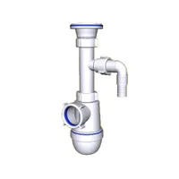 Сифон АНИ 1 1/4 "* 40 с отводом стир. машины (С1300)