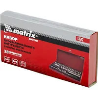 Набор слесарно-монтажный, с квадратом 1/4"  38 предмет MATRIX MASTER 13522