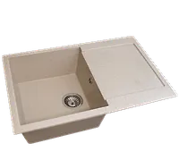 Мойка GranAlliance G-40   (765 х490мм) бежевая с сифоном