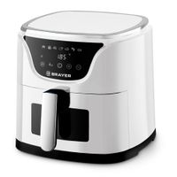 Аэрогриль BRAYER 2036BR-WH, 1500Вт, 5л, t. 200С, съемная решетка, таймер, LCD-дисплей, 7 программ