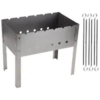 Мангал ECOS сборно-разборный 400х240х350мм, 0,35мм с 6 шампурами арт. 182520