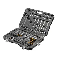 Набор инструментов, 1/2", 1/4", 3/8", CrV, S2, пластиковый кейс, 216 предметов// Denzel арт.15807