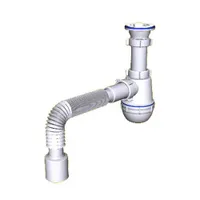 Сифон АНИ 1 1/2 "* 40 с гибкой трубой 40 х 50 (С0110)