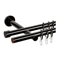Карниз мет. АС МАРТ Денс d19/19 мм Черный 2,4 м